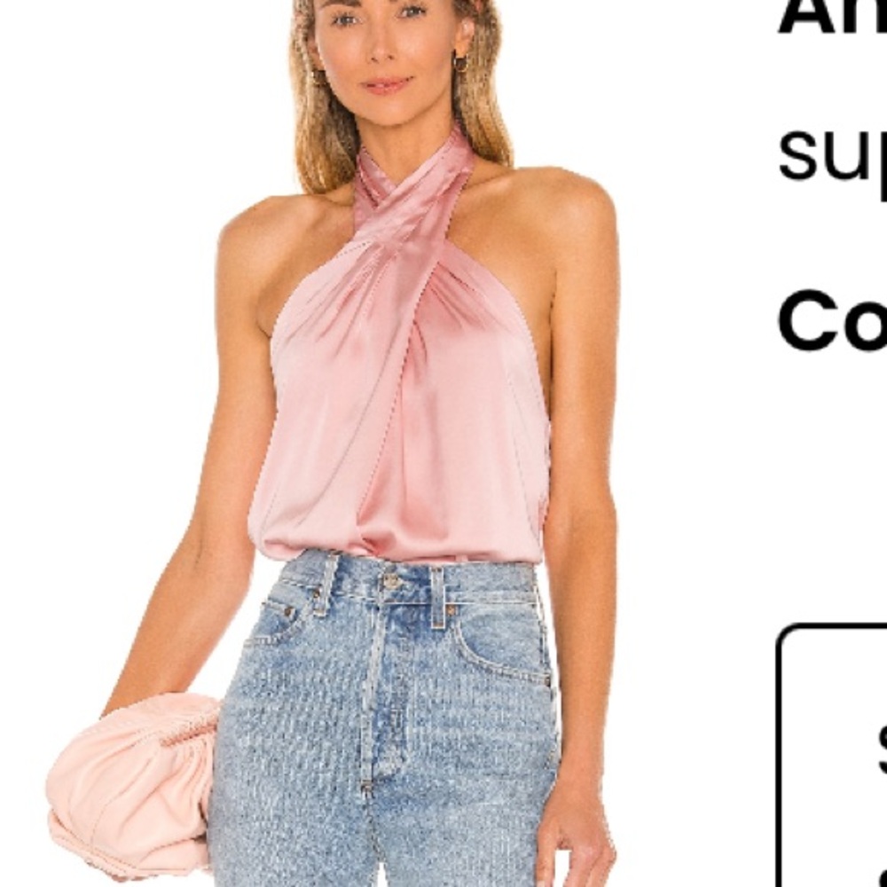 Superdown Amerie Pleated Halter Top